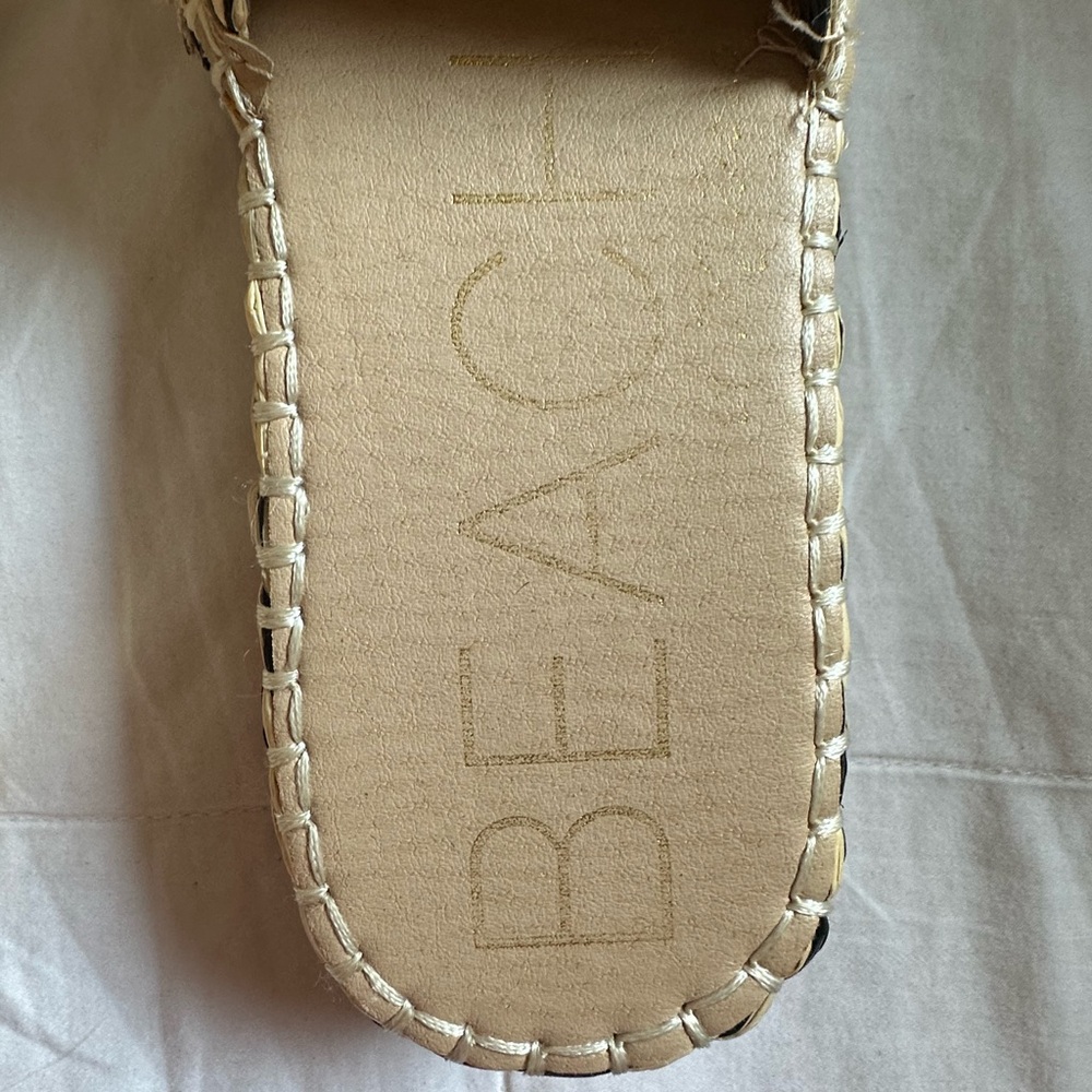 Beach by Matisse Pacific Sandal/slide in Cream & Black Size 10 - Picture 3 of 6
